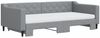 vidaXL Tagesbett Ausziehbar mit Matratze Hellgrau 100x200 cm Stoff 3197449 Bild 3