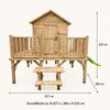 Kinderspielhaus aus Holz 227 x 286 x 232 cm | 3994 Bild 2