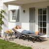 Sekey Feldbett Klappbar Gartenliege mit Matratze Campingbett bis 200 kg, Gästebett Faltbar Campingliege Bild 4
