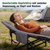 Sekey Feldbett Klappbar Gartenliege mit Matratze Campingbett bis 200 kg, Gästebett Faltbar Campingliege Bild 5
