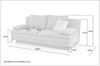 Schlafsofa Laurica / Laurin, Stoff, Grau, 202 x 90 x 105 cm Bild 5