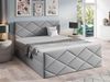 Mirjan24 Boxspringbett Alpiry, Hellgrau, 140x200 cm, Webstoff Bild 2