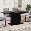 Esstisch Fenaro Schwarz 120-160 x 80 cm ausziehbar Vicco Bild 3