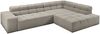 KAWOLA Sofa NEVADA Ecksofa Feincord grau mit motorischem Sitzvorzug Recamiere rechts 70 x 215 x 319 cm Bild 3