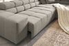 KAWOLA Sofa NEVADA Ecksofa Feincord grau mit motorischem Sitzvorzug Recamiere rechts 70 x 215 x 319 cm Bild 2