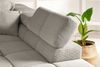 KAWOLA Sofa NEVADA Ecksofa Feincord grau mit motorischem Sitzvorzug Recamiere rechts 70 x 215 x 319 cm Bild 5