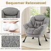 Sessel mit Armlehnen & Seitentasche & Fußstütze & Hocker Relaxsessel Loungesessel Fernsehsessel Grau Bild 4