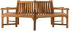 Baumbank NEBEL - Holz Teak 250x250x93 cm | Kreisrunde Sitzbank Mit Lehne Baumbank Gartenbank Für Baum Bild 1