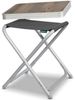 HOMECALL Campinghocker Klapphocker mit MDF Tisch aus Aluminium Leichter kleiner Aussenstuhl, für Camping, Angeln, Picknick, Reisen und Wandern Bild 4