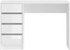 Home affaire Schreibtisch Pisa, Breite 110 cm, 4 Schubkästen, hochglanz Schubkastenfront, grifflose Optik, individuell einsetzbar, Schminktisch, Homeoffice Bild 3