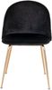 Polsterstuhl >Geneva< (2er-Set) in Schwarz, Velour - 51x78x52cm (BxHxT) Bild 2