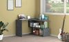 Dmora Schreibtisch Topazio, Eck-PC-Schreibtisch, Mehrzweck-Bürotisch, platzsparender Schreibtisch mit mehreren Positionen, 100 % Made in Italy, 120 x 50 x 75 cm, Anthrazit Bild 2