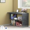 Dmora Schreibtisch Topazio, Eck-PC-Schreibtisch, Mehrzweck-Bürotisch, platzsparender Schreibtisch mit mehreren Positionen, 100 % Made in Italy, 120 x 50 x 75 cm, Anthrazit Bild 4