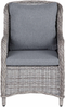 Beliani 'CASCAIS' Gartensessel 2er Set, PE Rattan grau Bild 5