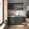 Singleküche R-Line Anthrazit Landhaus/Weiß 140 cm ohne Arbeitsplatte Vicco Bild 4
