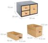 Relaxdays Schubladenbox Bambus mit Schlaufen Bild 4