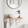 vidaXL Waschbeckenregal Wandmontage Stahl und Massivholz Buche 3302370 Bild 3