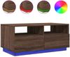vidaXL Couchtisch mit LED-Leuchten Braun Eichen-Optik 90x49x40 cm 839839 Bild 2