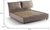 Dmora Doppelbett Askari, Stoffbett mit Stauraum, Öffnung vorne, geeignet für Matratzen 140 x 190 cm, 100 % Made in Italy, TaubenGrau Bild 3
