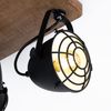 Deckenlampe, Metall Holz, schwarz, Spots verstellbar, L 30 cm Bild 2