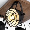 Deckenlampe, Metall Holz, schwarz, Spots verstellbar, L 30 cm Bild 3