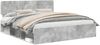 vidaXL Bettrahmen mit Kopfteil Beton 180 x 200 cm Massives Kiefernholz 3412045 Bild 2