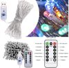 Qualra Lichterkette 50/100LEDs Außen Innen Lichterkette USB 8 Modi Weihnachtsbeleuchtung, 5/10M Wasserdicht Dimmer Timer Fernbedienung Weihnachtsdeko für Party Bild 3