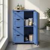 VASAGLE Badschrank, mit 4 Schubladen, Aufbewahrungsschrank, verstellbare Ablage, 30 x 55 x 82 cm, modern, blau Bild 3