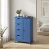 VASAGLE Badschrank, mit 4 Schubladen, Aufbewahrungsschrank, verstellbare Ablage, 30 x 55 x 82 cm, modern, blau Bild 2