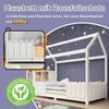 Hausbett mit Lattenrost, 90x200 cm, Kinderbett mit Rausfallschutz, Kiefer Bild 5