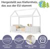 Hausbett mit Lattenrost, 90x200 cm, Kinderbett mit Rausfallschutz, Kiefer Bild 4
