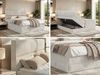 Doppelbett Boxspringbett ORVO KING 140 x 200 cm mit Stauraum, Multipocket-Matratze und Pocket 7 Härtezonen, H4, zwei Bettkästen - Topper Visco - Beige Cord Bild 2