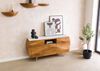 Sideboard Akazie 154x40x75 natur lackiert / Marmor weiß MONTREAL #126 Bild 3