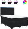 vidaXL Boxspringbett mit Matratze Schwarz 140x190 cm Samt 3293202 Bild 2