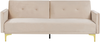 Schlafsofa 3-Sitzer Samtstoff beige LUCAN Bild 4