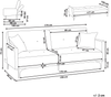 Schlafsofa 3-Sitzer Samtstoff beige LUCAN Bild 2
