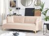 Schlafsofa 3-Sitzer Samtstoff beige LUCAN Bild 3