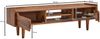 Lowboard Sheesham Massivholz 145 x 43 x 35 cm TV-Kommode mit zwei Türen, Design TV-Schrank Hoch, Fernsehtisch Fernsehschrank Modern, Fernsehkommode Wohnzimmer Bild 4