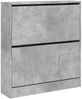 vidaXL Schuhschrank Betongrau 80x21x87,5 cm Holzwerkstoff 839920 Bild 4