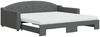 vidaXL Tagesbett Ausziehbar mit Matratzen Dunkelgrau 100x200 cm Stoff 3197554 Bild 2
