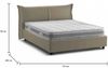 Dmora Doppelbett Akio, 100 % Made in Italy, Öffnung vorne, inklusive Matratze 160 x 190 cm, Taupe Bild 3