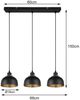 R30813032 Pendelleuchte PUNCH schwarz matt 3x E27, Höhe ca. 150 cm Bild 4