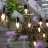 LED Solar-Lichterkette, 10x Retro Gitter-Laterne, L 200 cm Bild 2