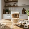 BigDean Latte-Macchiato-Glas 300ml doppelwandige Latte Macchiato Gläser Borosilikatglas, 4-tlg, Borosilikat-Glas, Doppelwandig, Borosilikatglas, Spülmaschinenfest Bild 4