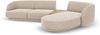 Micadoni Modulares Sofa Miley mit Recamiere 3-Sitzer Rechts Chenille Haga Beige Bild 3