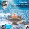 KESSER® Poolroboter Poolreiniger Akku Aqua-9000 inkl. Transporttasche Pool Roboter für bis 80m² Pools, Li-Ion Akku max. 75 min, Kabellos Poolsauger Bodenreinigung Vollautomatisch Bodensauger Orange Bild 4