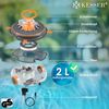 KESSER® Poolroboter Poolreiniger Akku Aqua-9000 inkl. Transporttasche Pool Roboter für bis 80m² Pools, Li-Ion Akku max. 75 min, Kabellos Poolsauger Bodenreinigung Vollautomatisch Bodensauger Orange Bild 5