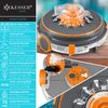 KESSER® Poolroboter Poolreiniger Akku Aqua-9000 inkl. Transporttasche Pool Roboter für bis 80m² Pools, Li-Ion Akku max. 75 min, Kabellos Poolsauger Bodenreinigung Vollautomatisch Bodensauger Orange Bild 2