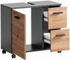 Waschbeckenunterschrank Pronto / Palermo, Holzwerkstoff, Holzfarben, 65 x 60 x 32 cm Bild 2
