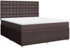 vidaXL Boxspringbett mit Matratze Dunkelbraun 180x200 cm Stoff 3292152 Bild 2